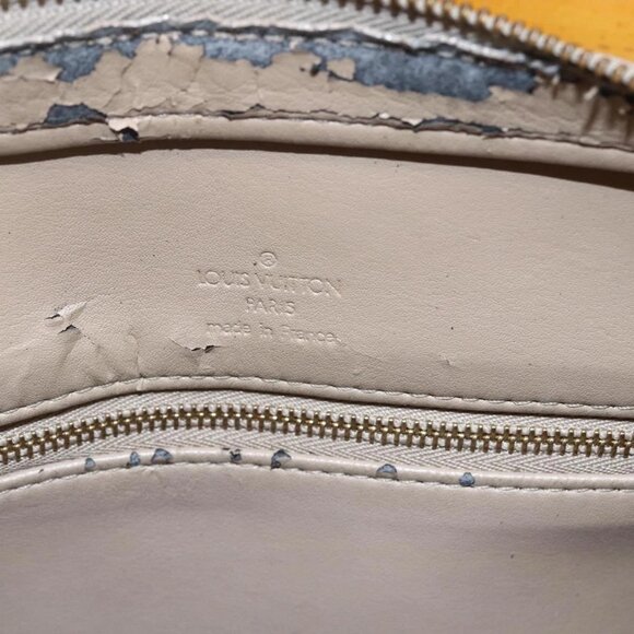 LOUIS VUITTON Monogram Vernis Houston Hand Bag Beige M91004 LV Auth 149327 - Picture 10 of 16